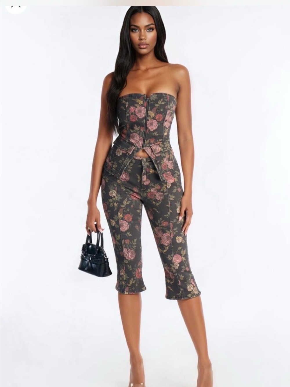 Strapless Floral 2 piece set